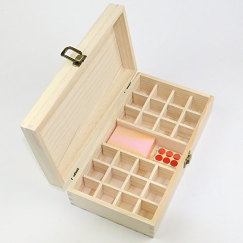 Perfekt Holz ätherisches Öl Box Set ätherischem Öl Etiketten – für 24 (5–15 ml) ätherisches Öl Flaschen – Ätherischen Ölen Schutzhülle für Reisen und Präsentationen HD16 - 4