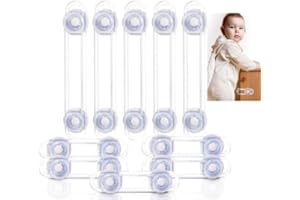 NEDIT Schubladensicherung Baby - Kindersicherung Schrank - 10 Stück - Kindersicherung - Schranksicherung Baby - Für Schrank und Schubladen Zum Kleben - Kindersicherung Ohne Bohren Für Baby und Kind