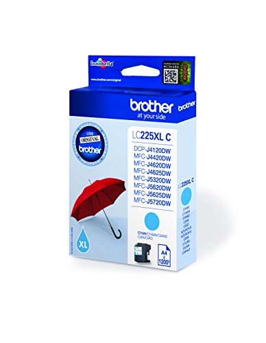 Brother Original Tintenpatrone LC-225XL C (cyan) (für Brother DCP-J4120DW, MFC-J4420DW, MFC-J4620DW, MFC-J4625DW, MFC-J5320DW, MFC-J5620DW, MFC-J5625DW, MFC-J5720DW) - 2