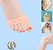 Ewin24 2 Pairs New Multifunction Silicone Toe Gel Pad Separators Forefoot Pads Shoes Insoles