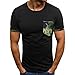 Produktbild Basic T-Shirt Herren Bluse Mode 2018 Sommer Sonnena Herren Tops Camouflage Oberteile Slim Kurzarm Bluse Männer Tanktop Casual Muskel Schlank Kurzarm Hemden mit Tasche Sportbekleidung Atmungsaktiv (XL, Schwarz 2)