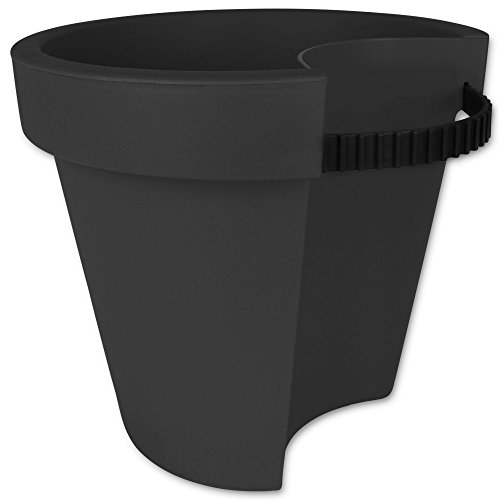 Pflanztopf - Pflanzkübel - Hängetopf - Balkontopf - Pflanzgefäß - Blumentopf Regenrohr mit Farbauswahl (Grau)