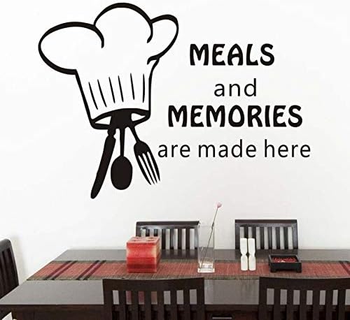 Vinyl Meals And Memories Wall Sticker, Black, Pack of 1, Self-Adhesive