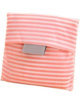 1PS Druck faltbar Einkaufstasche Handtaschen rosa streifen