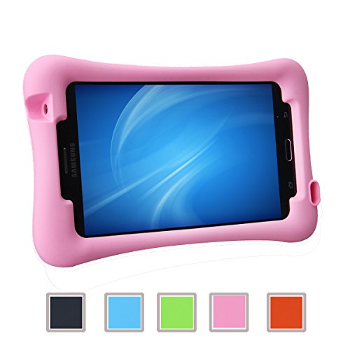 NEWSTYLE Samsung Galaxy Tab 4 7.0 Kinderfreundliche Silikon Hülle Schutzhülle Tasche Case für Samsung Tab 4 SM-T230 / T231 / T235 (7 Zoll) - Pink