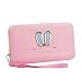 Produktbild Damen Geldbörse, Phone Case Hülle Geldbeutel, Lang Elegant Portemonnaie Portmonee Brieftasche mit Hase-Ohren, multifunktionale Handytasche für iPhone 7/7Plus/6s