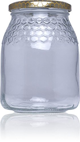 Tapas Rioja Frasco de Vidrio para Miel 1 Kg Celdillas - Medio Pack 12 u.