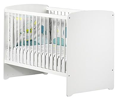 BABY PRICE New Basic Lit Bébé 3 Positions Blanc 120 x 60 cm