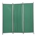Produktbild Angel Living Paravant 3tlg Sichtschutz,Faltbildschirm Raumteiler Sichtschutz aus Stahl und Polyester (Grün)