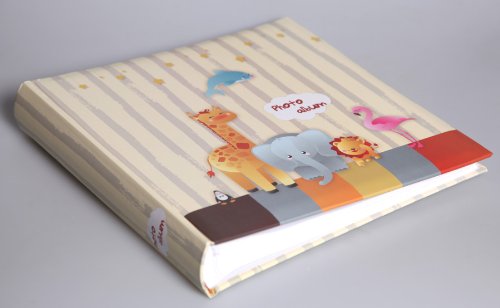 Tiere Fotoalbum in 30×30 cm 100 Seiten Babyalbum Jumbo Foto Album: Farbe: Gelb - 2