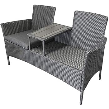 Ca 141 X 86 5 X 66 Cm Greemotion Rattan Bank Felin Gartenbank Mit Tisch Sidra Hospital