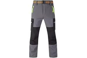 Hpbygstae Wodoodporne spodnie termiczne dla chłopców i dziewczynek, spodnie śniegowe, zimowe spodnie outdoorowe, spodnie cargo z podszewką, spodnie narciarskie softshellowe