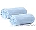 Large Baby 100% Pure Cotton Cellular For Blanket Pram Cot Bed Mosses Basket Crib 70 x 90 cm. ; 100 x 120 cm. (2 x Blue (100x120cm.))