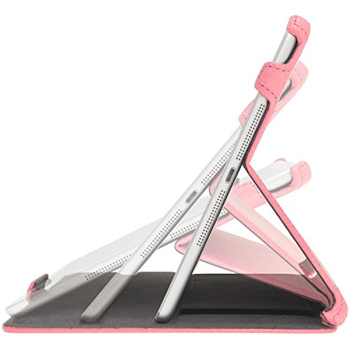 igadgitz Pink Rosa PU Ledertasche Hülle für Apple iPad Air 2013 Mit Multi-Winkel Betrachtungs-stand + Handschlaufe + Auto Sleep/Wake + Displayschutzfolie - 3