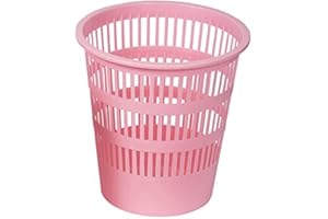FELIXMANIA Papelera de Plástico de Rejilla 12 Litros Color Pastel (Rosa)