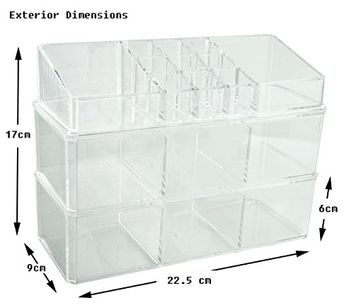 Feibrand Acryl Kosmetik Make up Organizer Aufbewahrung 3 Tiers - 5