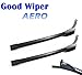 Produktbild 550mm 530mm Good Wiper AERO 2x Front Scheibenwischer mit Hakenbefestigung Wischerblätter Set für Frontscheibe Scheibenwischerblätter Satz Premium Qualität. INION®