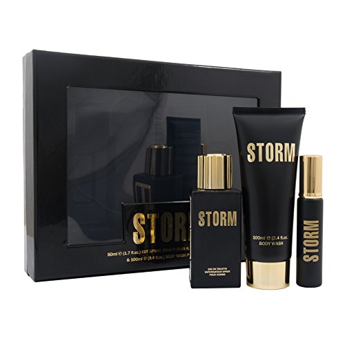 STORM Lux Pour Homme Gift Set 50ml EDT Spray + 100ml Body Wash + 20ml Purse Spray