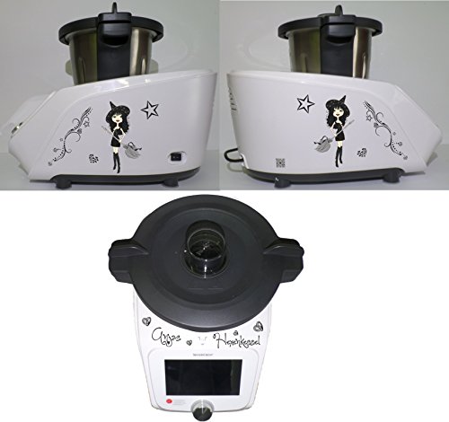 Autocollant pour Monsieur Cuisine Connect Hexe noir tribal.