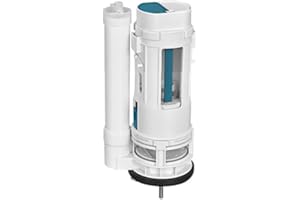 SAGASAVE 21 cm Toilet Cistern Dual Flush Valve, One Piece Button Drain Valve Replacement Kit Suitable for Tank Height 21-25 cm for Bathroom Home Office