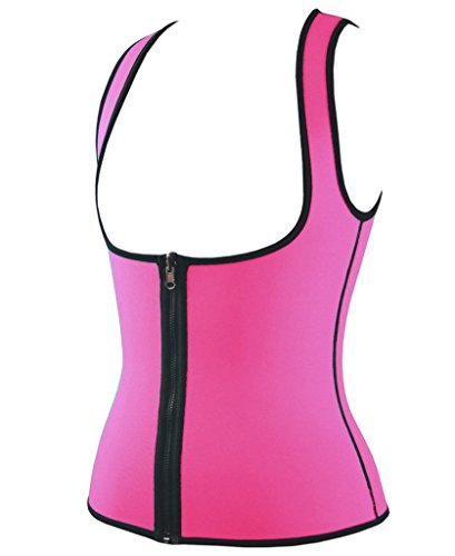 DODOING Damen Zipper Sport Waist Cincher Training Sport Korsage Korsett Corsage Schwitzen Sauna Neopren Weste Tank Top für Gewichtsverlust - 3