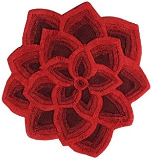 Rugs2Clear Hand Made Red Cotton Baron Round Bath Rug(80cm)Pack Of 2
