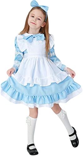 Hallowmax Kids Girls Fancy Dress Costume Princess Alice Cosplay Costume