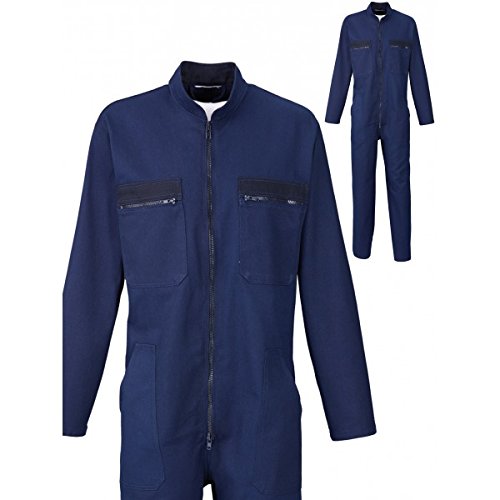 Preisvergleich Produktbild Overall mit Reißverschluss, Baumwolle, Marineblau