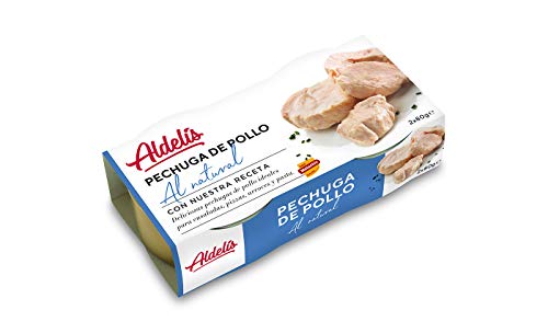 Aldelís Conserva Pollo Natural Pack 80X2 2 Unidades 160 g Pack de 16