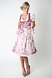 Ludwig und Therese Damen Trachten Dirndl Marissa midi creme/pink 11119 - 2