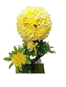 Betlex Decorative Indoor Flower Vase for Office Desk Decoration for Drawing Room Corner | Yellow & Green-BL-08