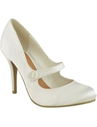 Mujer Bajo Tacón Medio Tira en Tobillo Zapatos de salón trabajo Zapatillas Sandalias Talla