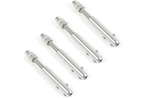 STFALI Terminal de cable de alambre de 4 mm – 4 unidades – tensor de cuerda de alambre de acero inoxidable para fijación