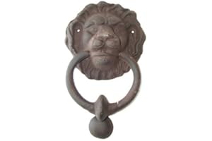 linoows Türklopfer Löwe, Türpocher, Löwenkopf Türklopfer aus Gusseisen