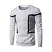 Produktbild JYJM Männer Head Stitching Langarm Pullover Herren Stitching Farbe Langarm Shirt Herren Multi Color Pullover Herren Rundhals Shirt Warmen Männer Plus Samt Basis Shirt Herren Casual Wild Shirt