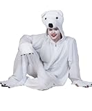 Pierro´s Kostüm Eisbär Pyry Dame Damenkostüm Frauen Overall Gr. 36 38 für Karneval, Fasching, Motto, Fete, Feier und Party / Tier Eisbär - 