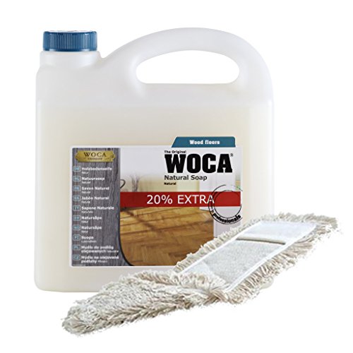 Woca Holzbodenseife (Natur) 3 Liter - Sparpaket - inkl. Wischmopp