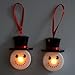 Produktbild (877) LED Teelicht mit Aufhänger 2er Set Schneemann oder Weihnachsmann design farbwechsel (Schneemann)