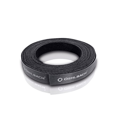 Oehlbach 5006 Hook und Loop Kabel wiederverschließbares Klettband 2m schwarz