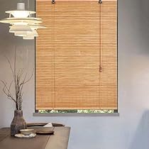 Store Enrouleur En Bambou Naturel - Protection Solaire Et Intimité Pour Fenêtres - 40x120cm - Facile à Installer