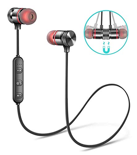 SNEHI® Wireless Sports Bluetooth Magnet Earphone Hand-Free Headphone for All Smartphone (Black)