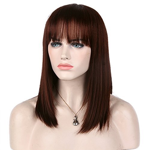 Asifen Medium Length Wigs For Women Human Hair Wigs Mixed Real
