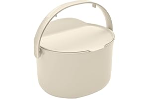 SKAZA EXCEEDING EXPECTATIONS. Skaza Organko Daily Poubelle à Compost 3,3L – Petite Poubelle de Table Cuisine avec Couvercle – Plastique Recyclé, Facile à Nettoyer au Lave-Vaisselle, Blanc Crème