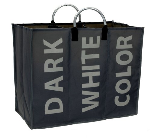 TASCHE FÜR WÄSCHE WÄSCHETASCHE KÖRBE KORB BEHÄLTER WÄSCHEKORB WÄSCHESAMMLER WÄSCHETRUHE 3 TRIO, 95L