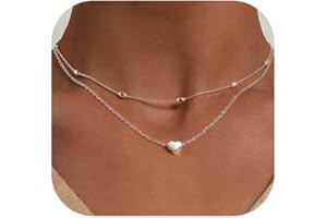 Jovono argento multistrato collana girocollo stella nappa opale pendente collana catena di gioielli per donne e bambine (SET10)