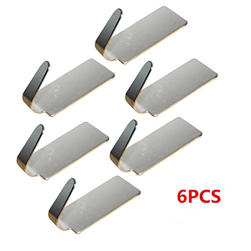 CAOLATOR Edelstahl Starke Selbstklebend Haken Freie Nagel Hooks Tragkraft 50g 6 Stück - 2