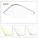 Produktbild 24W Dimmbar LED Deckenleuchte Eckig Deckenlampe Ultraslim mit Fernbedienung Wohnzimmerlampe Badleuchte Schlafzimmerleuchte Beleuchtung Innenleuchte Silber Energiesparende Möbeleinbauleuchte