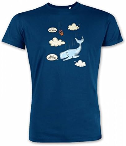 Falling Whale Premium T-shirt - Royal Blue Large