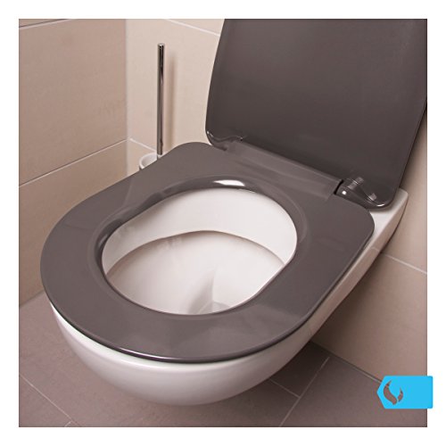 Bullseat 3.2 WC Sitz anthrazit • D Form • Absenkautomatik / Softclose • abnehmbar • easyclean • Toilettendeckel • Klobrille • hochwertiges Duroplast - 4