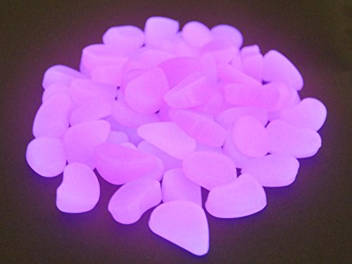 Leuchtsteine Leuchtende Deko Steine 250g ca.80 Steine Lila 1,5-3,0 cm